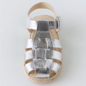 Zara Girls Silver Sandals, UK Size 25 (US Size 8.5/9), New without Tags